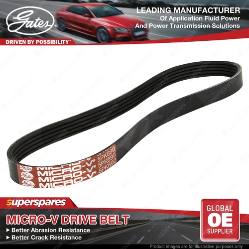 Gates Power Steering Pump Micro-V Drive Belt for Ford Fiesta WS 1.6L 74KW 05-08