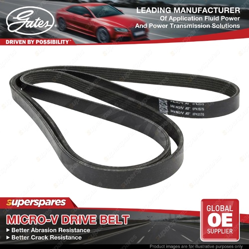 Gates Alternator Micro-V Drive Belt for Hyundai Santa Fe CM 2.4L 128KW 2009-2013