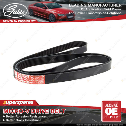 Gates Alternator Micro-V Belt for Nissan Navara NP300 D23T 2.5L 122KW 124KW