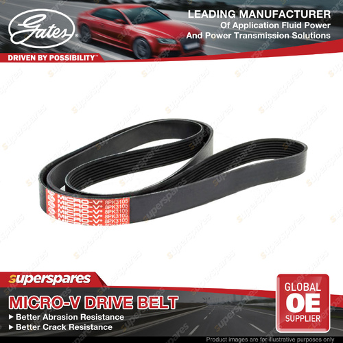 Gates Alternator Micro-V Drive Belt for Ford F150 F250 7.3L 154KW 175KW 96-07