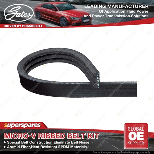 Gates W/P Micro-V Belt for Hyundai I30 PD PDE Kona OS Santa Fe DM Sonata LF