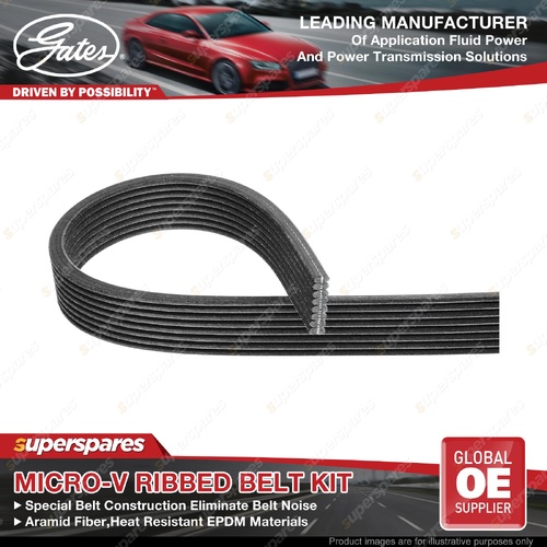 Gates S/C Micro-V Drive Belt for Jaguar XF X250 4.2L 306KW SV8TS 2008-2015