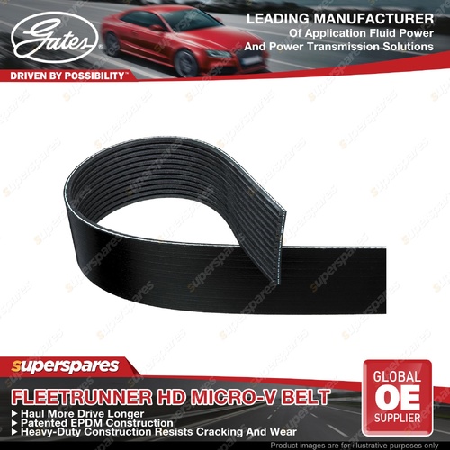 Gates Radiator Fan FleetRunner Micro-V Belt for Iveco Stralis AS440S50TP 12.9L