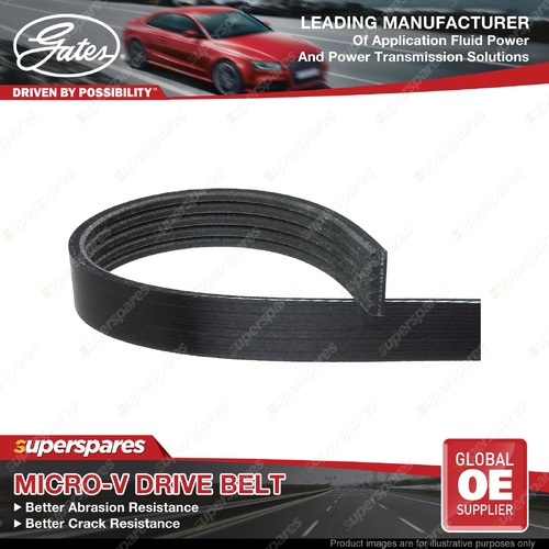 Gates A/C Micro-V Drive Belt for MG ZS AZS1 1.3L 115KW LIY190 SUV 2020-ON