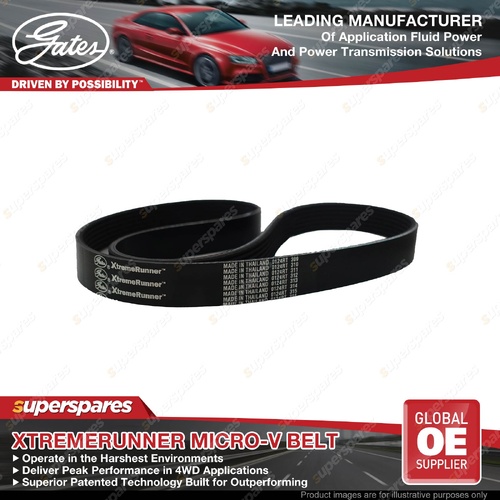Gates Fan XtremeRunner Micro-V Belt for Lexus LX 450d VDJ201 4.5L 200KW 15-21