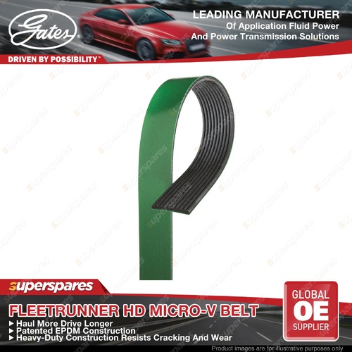 Gates Heavy Duty FleetRunner Micro-V Drive Belt - 10PK1962HD Length 1962mm