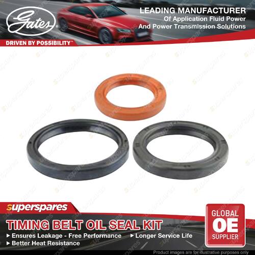 Gates Timing Belt Oil Seal Kit for Toyota Hilux KZN165 Landcruiser Prado KZJ90