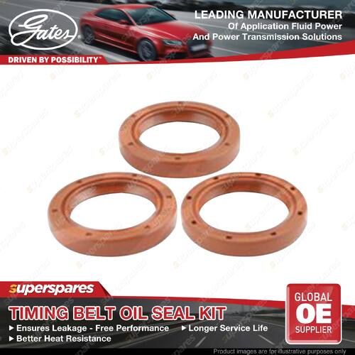 Gates Timing Belt Oil Seal Kit for Mitsubishi Colt RG 4G15T 1.5L 72 110 113KW