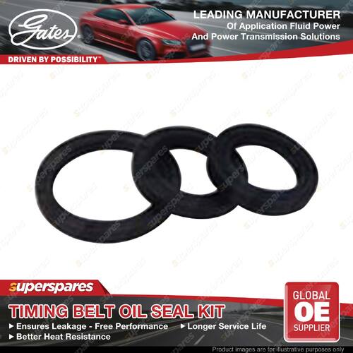 Gates Timing Belt Oil Seal Kit for Honda Prelude BB H23A2 2.3L 118KW 91-96