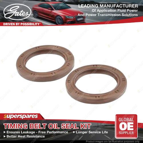 Gates Timing Belt Oil Seal Kit for Toyota Blizzard Hiace LH20-30 Hilux LN56 2.2L