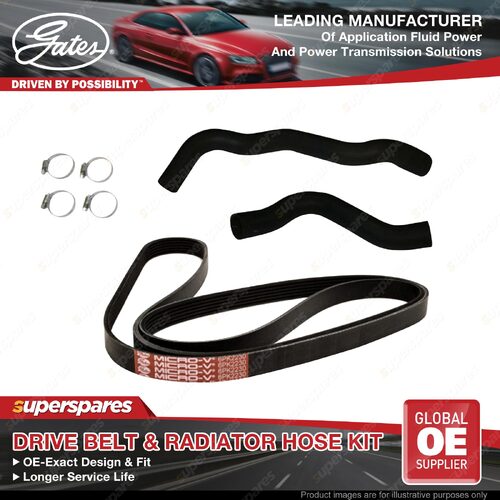 Gates Drive Belt & Radiator Hose Kit for Toyota Land Cruiser UZJ200 4.7L 202KW