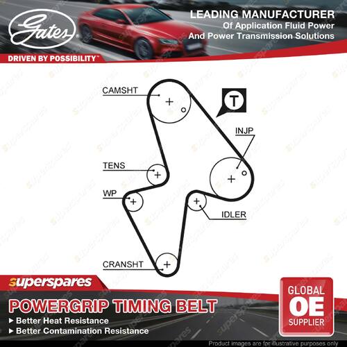 Gates Powergrip Timing Belt - Part Number T916 Length 829mm Brand New