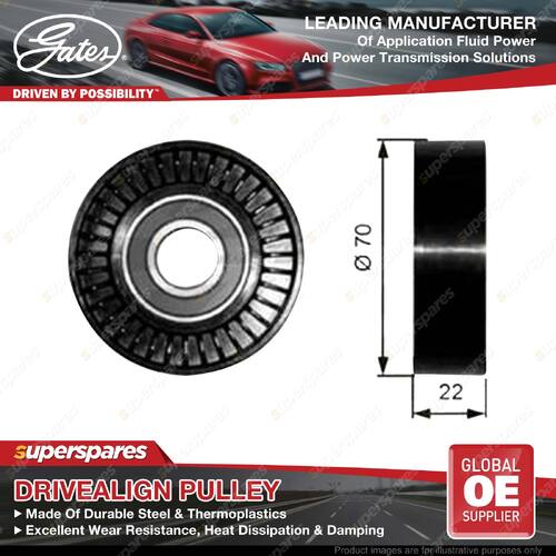 Gates Upper DriveAlign Idler Pulley for Mercedes Benz A-Class W169 B-Class W245