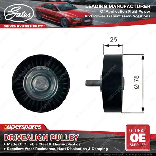 Gates Alt Idler Pulley for Peugeot 206 CC SW 2D 2A/C RF 307 3A/C 807 EA EB