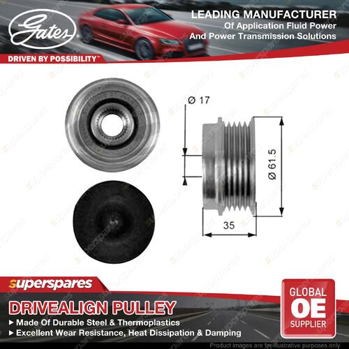 Gates DriveAlign Overrunning Alternator Pulley for Volkswagen Passat 3B6 2.0L