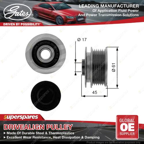 Gates DriveAlign Overrunning Alternator Pulley for Audi A4 8E2 8E5 1.8L 110KW
