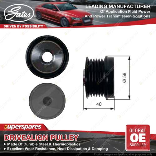 Gates Overrunning Alternator Pulley for Volvo S60 134 V40 525 526 V60 155 157