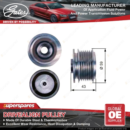 Gates Overrunning Alt Pulley for Jeep Grand Cherokee WK2 Wrangler JK72 JK74 3.0L