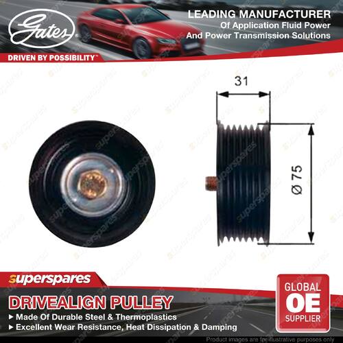 Gates Upper Alternator Idler Pulley for Infiniti G37 V36 3.7L 235kW 4WD Petrol