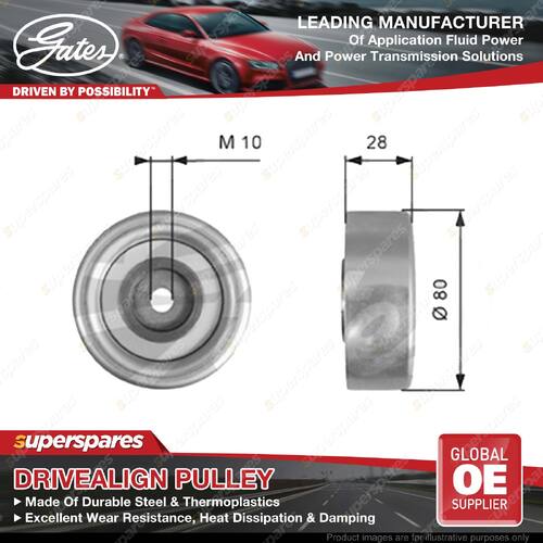 Gates Power Steering Pump Idler Pulley for Mitsubishi Triton KB4T 2.5L 131kW
