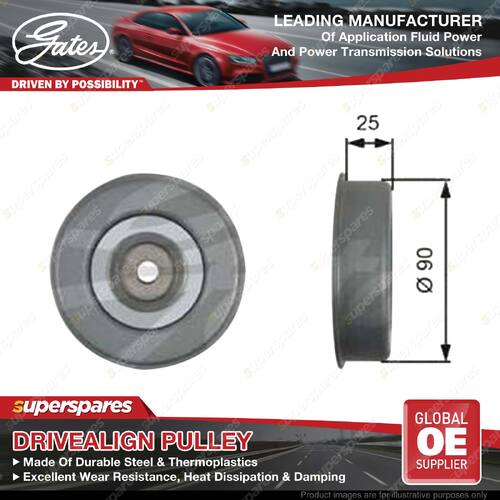 Gates Aircon Compressor Idler Pulley for Mitsubishi Galant ED2A Pajero iO H65W