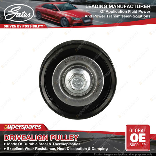Gates DriveAlign Idler Pulley for Renault Koleos H45 HC 2.5L 126KW 2008-ON