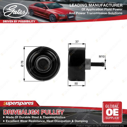 Gates DriveAlign Idler Pulley for Ford Transit VH VJ 2.4L 92KW 101KW 2001-2006