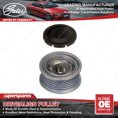Gates Alt DriveAlign Idler Pulley for Audi Q7 4MB 4MG 4MQ 3.0L 2015-2019 Euro 5