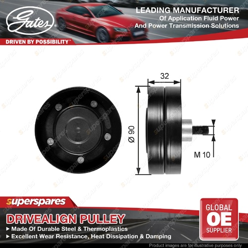 Gates Alt DriveAlign Idler Pulley for DAF CF 85 XF 95 FA FT 12.6L 2001-2013