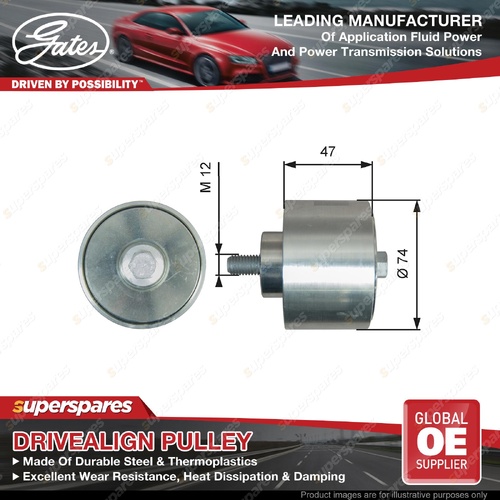 Gates Alt & Radiator Fan Idler Pulley for Iveco Stralis AS440S50TP 12.9L 2012-ON