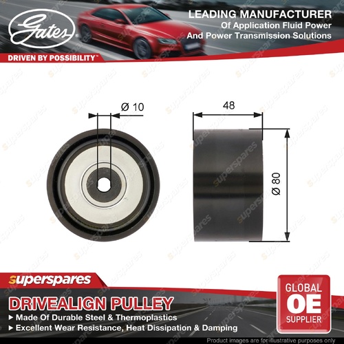 Gates Radiator Fan DriveAlign Idler Pulley for Mercedes Axor 2 Touro O 500 12.0L