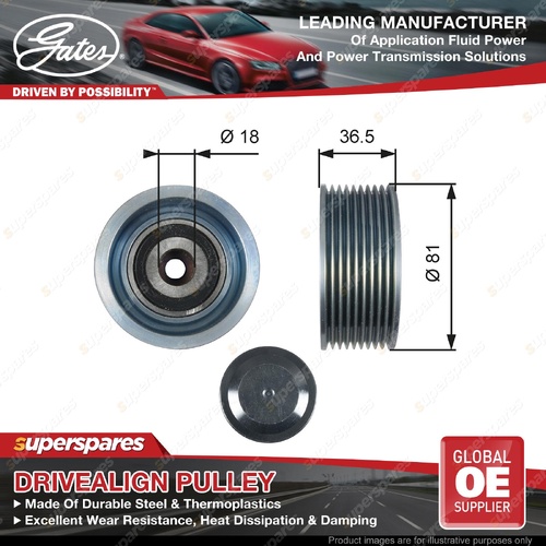 Gates W/P DriveAlign Idler Pulley for Mercedes Benz Touro O 500 12.0L OM 457.927