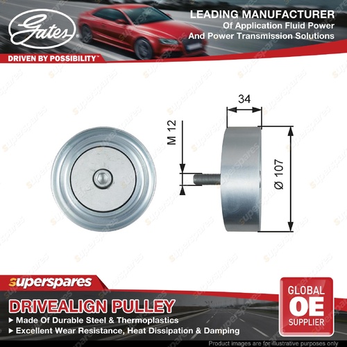 Gates Alt DriveAlign Idler Pulley for Mercedes Benz Atego 2 Axor 2 Touro O 500
