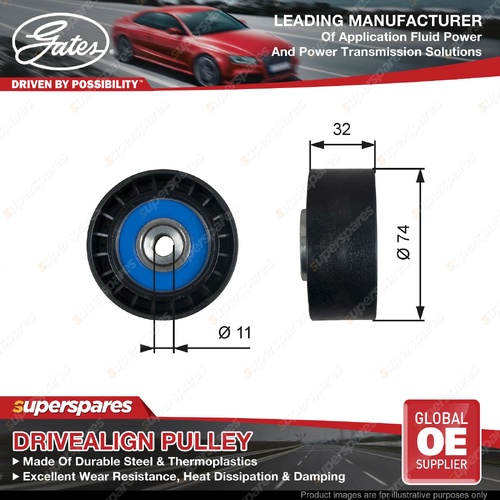 Gates Lower DriveAlign Idler Pulley for Scania 4-Series Bus K P 230 270 280 310