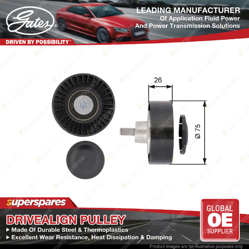Gates Alt Idler Pulley for BMW 525i 530i E60 X3 xDrive M54 E83 2.5L 3.0L