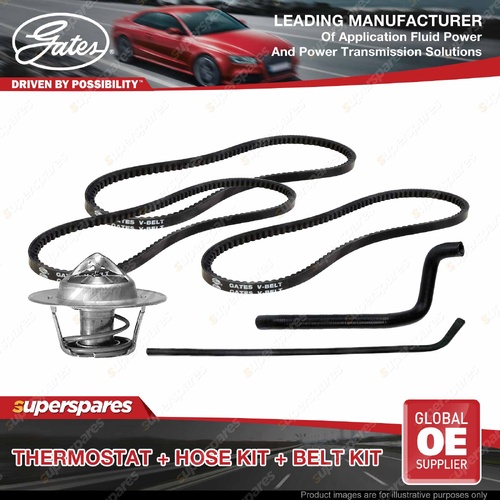 Gates Thermostat Heater Hose Belt Kit for Holden Commodore VB 3.3L 71KW DELCO