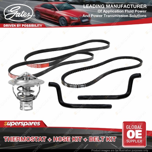 Gates Thermostat Heater Hose Drive Belt Kit for Holden Commodore VL 114KW 150KW
