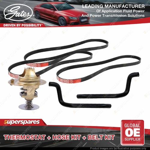 Gates Thermostat + Heater Hose + Drive Belt Kit for Honda CR-V RD1 RD3 2.0L