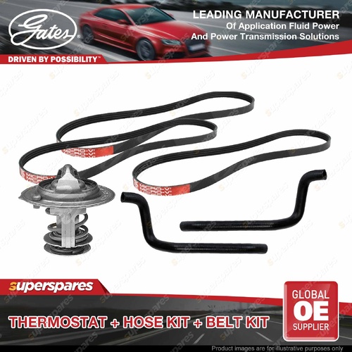 Gates Thermostat + Heater Hose Drive Belt Kit for Hyundai Elantra XD 2.0L 01-06