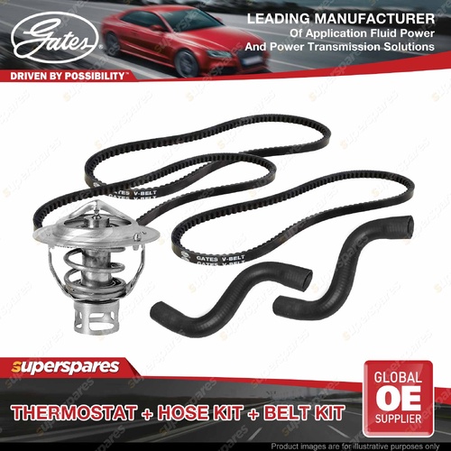 Gates Thermostat + Radiator Hose Drive Belt Kit for Nissan Navara D22 3.0L 97-05