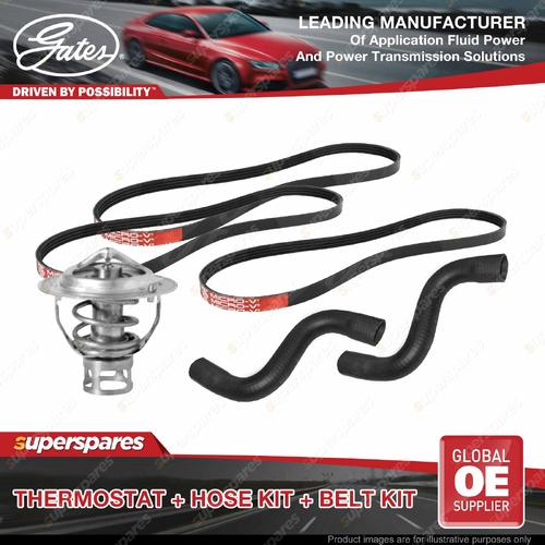 Gates Thermostat Radiator Hose Drive Belt Kit for Nissan Skyline R32 2.0L 89-93