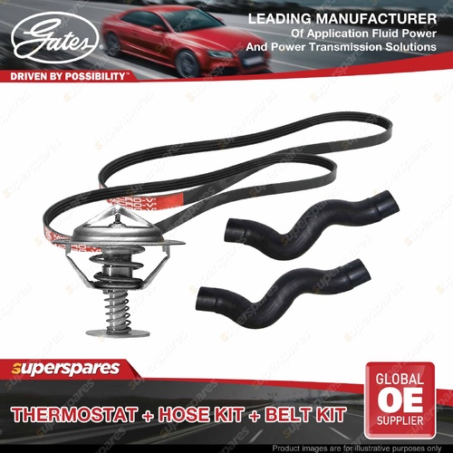Gates Thermostat Radiator Hose Belt Kit for Nissan Navara D40T 2.5L 140KW 10-On