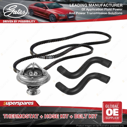 Gates Thermostat Radiator Hose Drive Belt Kit for Toyota Landcruiser HJ47 82-84