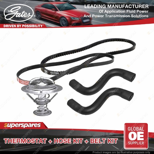 Gates Thermostat Radiator Hose Drive Belt for Toyota Landcruiser HDJ101 98-07