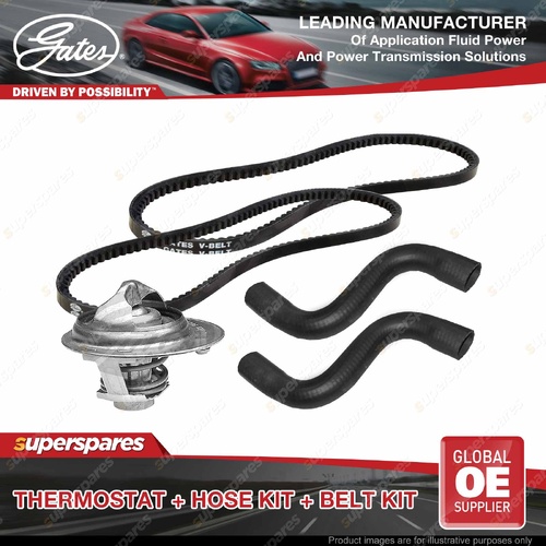 Gates Thermostat + Radiator Hose Drive Belt for Toyota Corolla KE30 1.2L 30A Alt