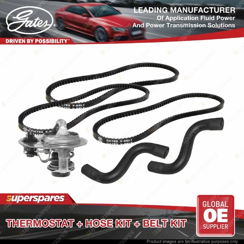 Gates Thermostat Radiator Hose Belt Kit for Mazda B2600 UN1 UN8 B-Serie UF 2.6L