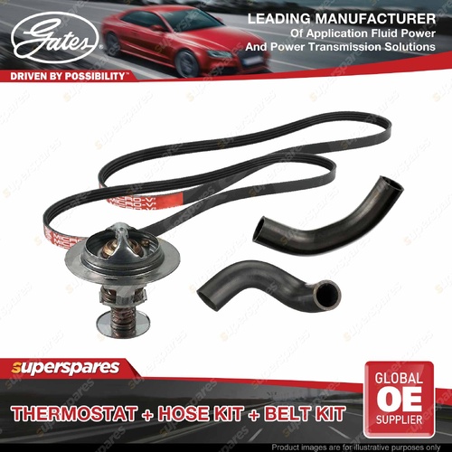 Gates Thermostat Radiator Hose Drive Belt Kit for Toyota Hilux GUN126 2.8L 130KW