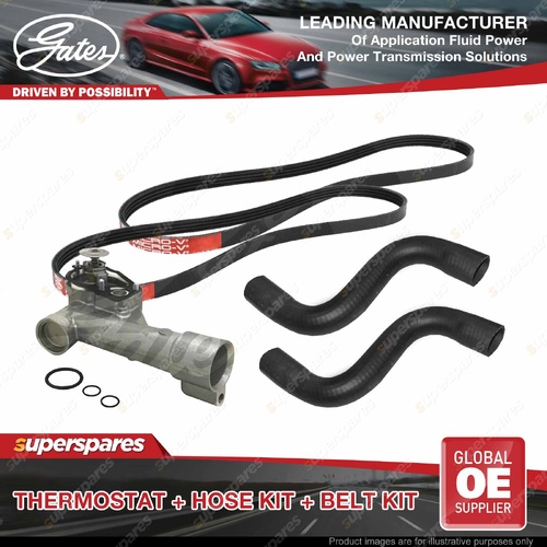 Gates Thermostat Radiator Hose Belt Kit for Holden Colorado RC 3.6L with Housing