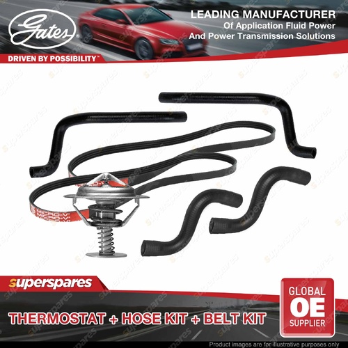 Gates Thermostat Radiator Heater Hose Belt Kit for Nissan Navara D40 03/09-12/09
