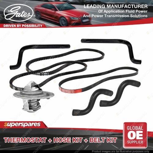 Gates Thermostat Radiator Heater Hose Belt Kit for Mitsubishi Pajero NH NJ 3.0L